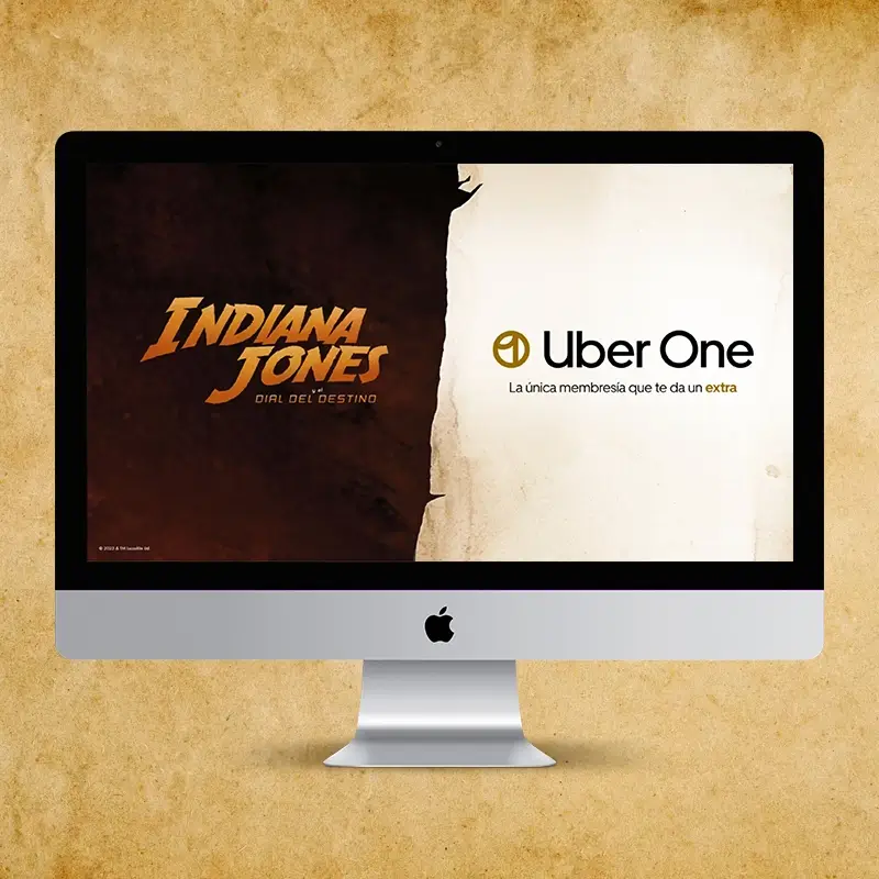 Sitio Promocional Uber One e Indiana Jones
