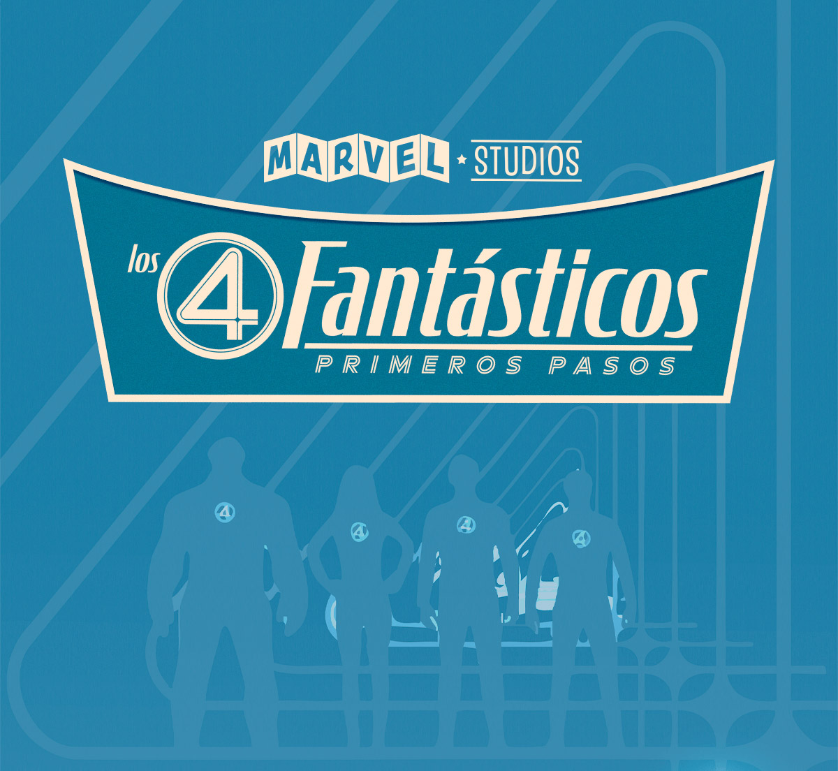 4Fantasticos-01 Key visual de Marvel Studios 4 Fantásticos con diseño retrofuturista de campaña