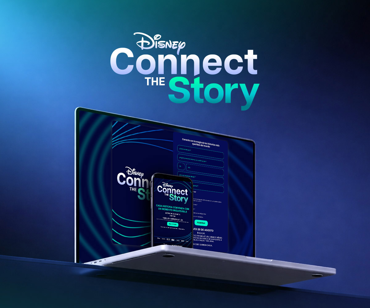 Disney Connect the Story con branding digital y experiencia HubSpot