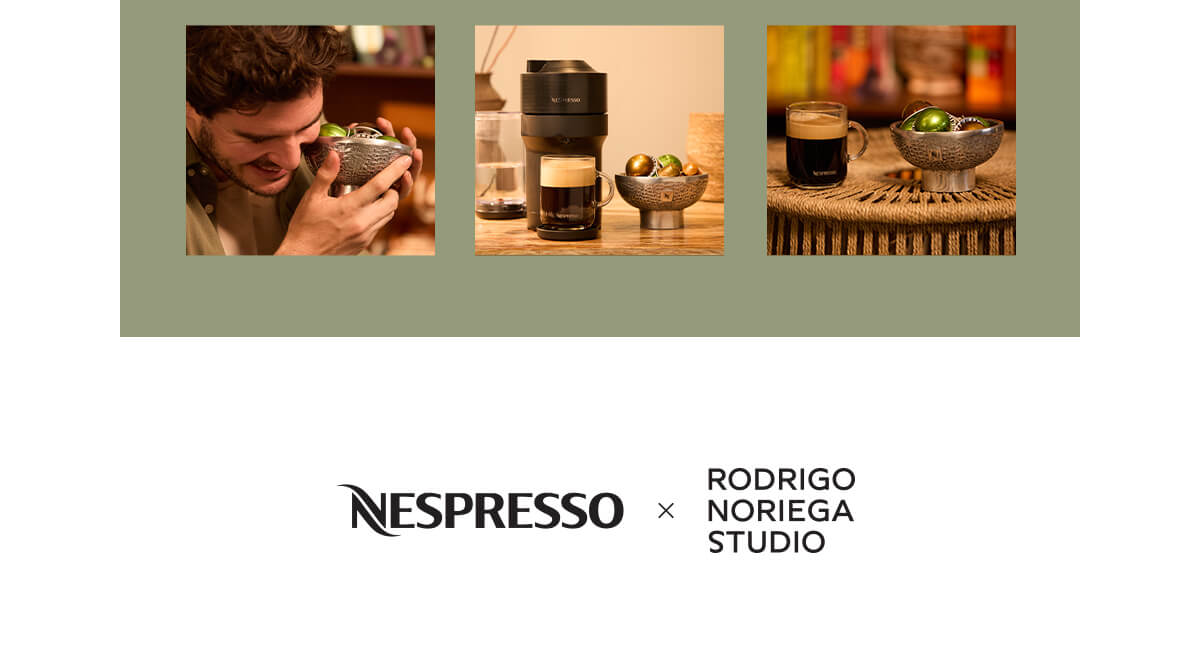 Campaña Nespresso de reciclaje con dispensador exclusivo de Rodrigo Noriega
