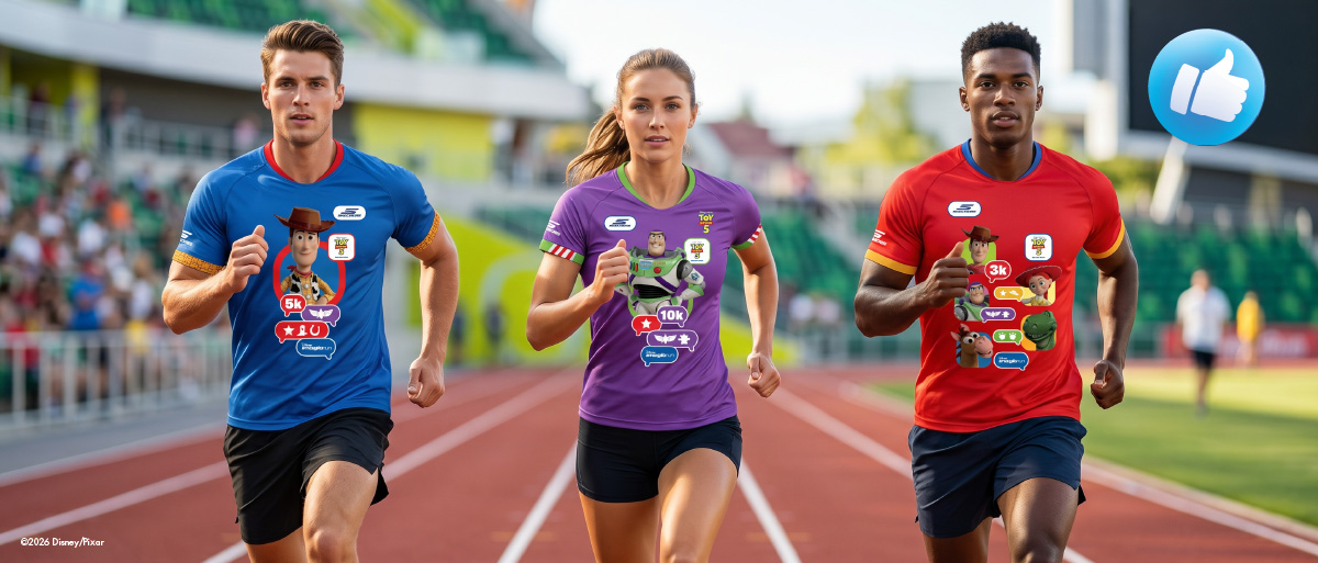 IDMK172_5 Corredores con playeras Disney Magic Run Carrera 2026