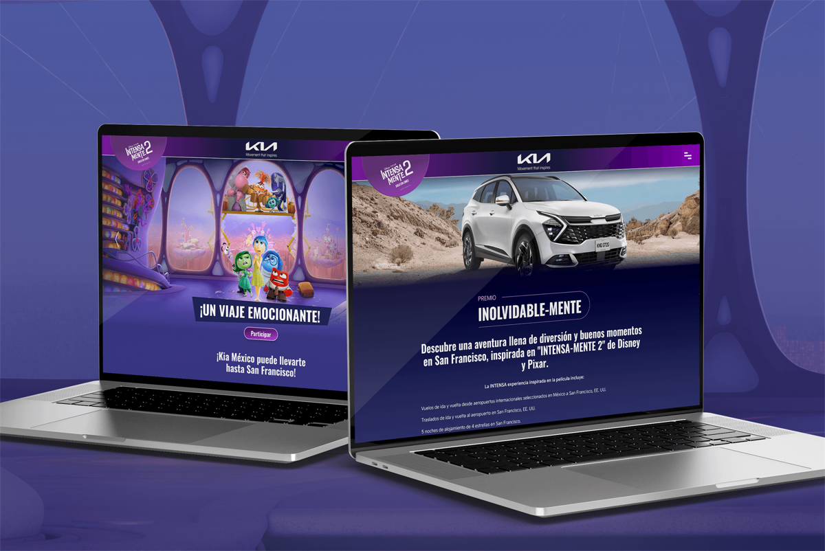 Diseño de micrositio promocional para Kia México e Intensamente 2